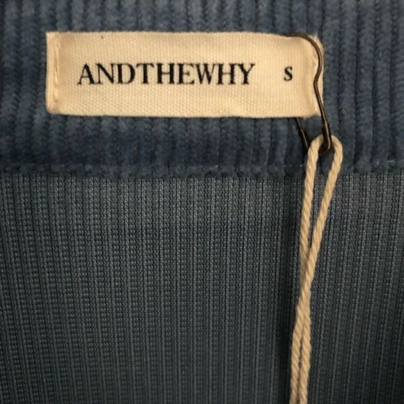 Cozy Corduroy Pockets Button Down Denim Jacket Shacket - Picture 14 of 14